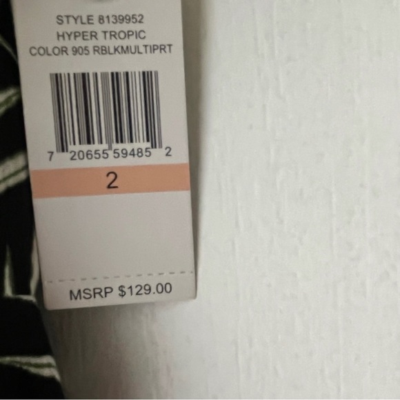 1. STATE Womens Belted
Sleeveless Halter Wide Leg
Jumpsuit Palm Print. - Picture 13 of 14